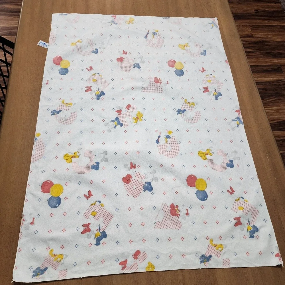 Vintage Dundee Disney Babies ABC Pink Receiving Blanket